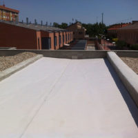 Impermeabilización de cubiertas en Piscina Mpal cubierta de Aranda de Duero