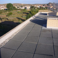 Impermeabilización FPO + aislamiento con losa filtrón en residencia 3ª Edad de Burgo de Osma (Soria)